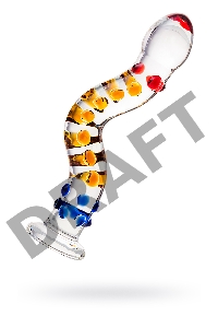 Нереалистичный фаллоимитатор Sexus Glass, стекло, прозрачный, 20 см