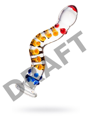 Нереалистичный фаллоимитатор Sexus Glass, стекло, прозрачный, 20 см