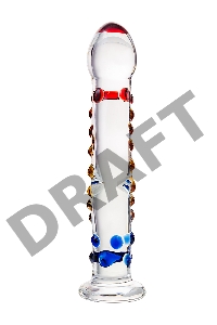 Нереалистичный фаллоимитатор Sexus Glass, стекло, прозрачный, 20 см