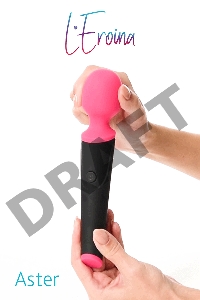 Вибростимулятор L'EROINA by TOYFA Aster, силикон, розовый, 19,5 см, Ø 3,8 см