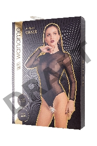 Эротическое боди Waname Grace с длинными рукавами черное (46-48)