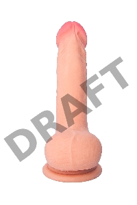 Реалистичный фаллоимитатор TOYFA RealStick Elite DILDO, TPR, телесный, 18,5 см