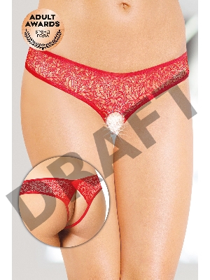 Трусики открытые SoftLine Collection, красный, S/M