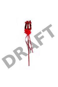 Трезубец красный с блестками