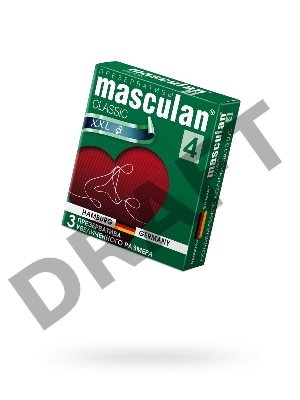 Презервативы Masculan Classic 4, 3 шт. Увеличенного размера (XXL) розового цвета
