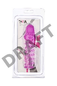 Насадка на пенис TOYFA с ворсинками, TPE, фиолетовая, 13,5 см