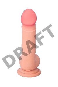 Реалистичный фаллоимитатор TOYFA RealStick Elite DILDO, TPR, телесный, 18,5 см