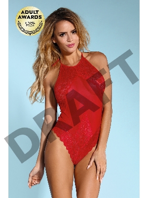 Боди Candy Girl Paris красное, XL