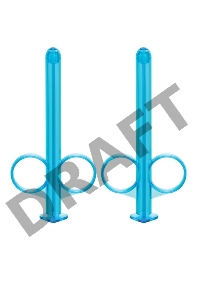 Набор из 2 голубых шприцев для введения лубриканта Lube Tube