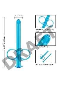 Набор из 2 голубых шприцев для введения лубриканта Lube Tube
