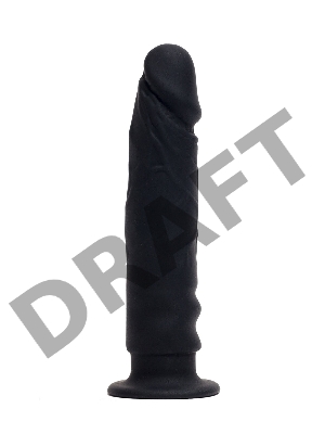 Фаллоимитатор анальный силиконовый  черный, 15 см х 2.5 см47533-MM