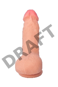 Реалистичный фаллоимитатор TOYFA RealStick Elite DILDO, TPR, телесный, 18,5 см