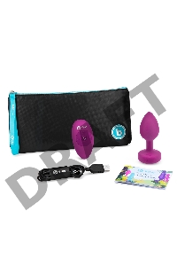 Ярко-розовая анальная вибровтулка с кристаллом Vibrating Jewel Plug S/M - 10 см.