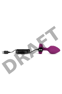 Ярко-розовая анальная вибровтулка с кристаллом Vibrating Jewel Plug S/M - 10 см.