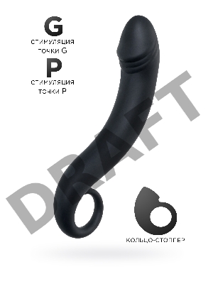 Анальный стимулятор TOYFA POPO Pleasure, водонепроницаемый, силикон, черный, 18 см, Ø 3,5 см