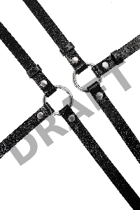 Портупея Pecado BDSM, Осанка, натуральная кожа, чёрная