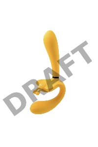 Безремневой страпон с вибрацией The Monarch, желтый