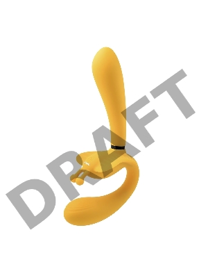 Безремневой страпон с вибрацией The Monarch, желтый