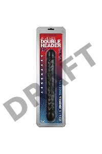 Фаллоимитатор двухголовый черный Jr. Veined Double Header 12 - Bender - Black