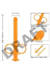 Набор из 2 оранжевых шприцов для введения лубриканта Lube Tube