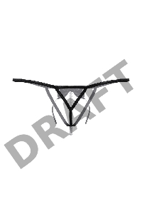 Стринги открытые с ниткой из бусин SoftLine Collection, черный, S/L