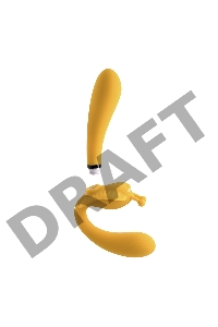 Безремневой страпон с вибрацией The Monarch, желтый