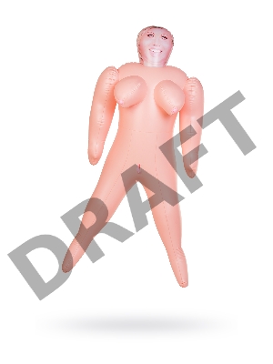 Кукла надувная Dolls-X by TOYFA Isabella, толстушка, с двумя отверстиями, блондинка, 160 см