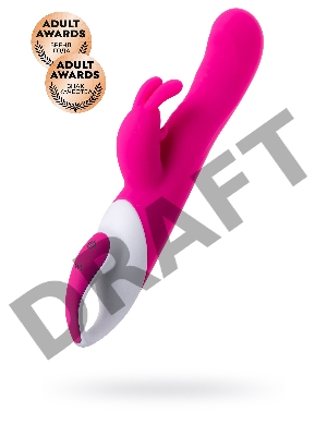 Вибратор с клиторальным стимулятором JOS ELLY, с подогревом, силикон, розовый, 21,5 см