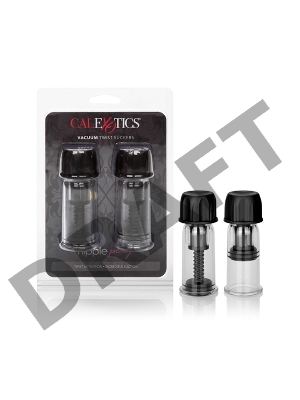 Чёрные помпы для сосков Nipple Play Vacuum Twist Suckers