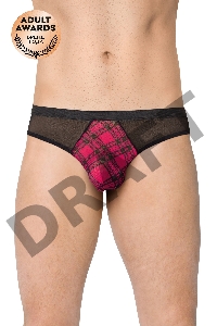 Трусы мужские с клетчатой вставской SoftLine Collection, черный, M/L
