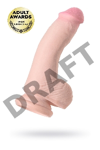 Реалистичный фаллоимитатор на присоске TOYFA RealStick Elite, TPR, телесный, 19 см