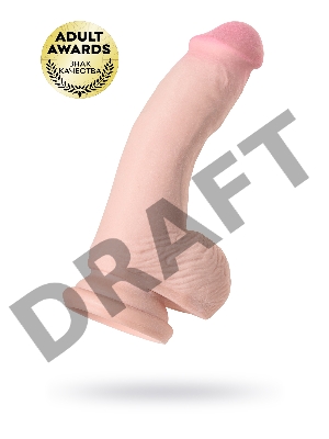 Реалистичный фаллоимитатор на присоске TOYFA RealStick Elite, TPR, телесный, 19 см