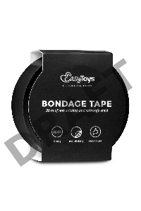 Черная лента для бондажа Easytoys Bondage Tape - 20 м.