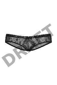 Трусики кружевные открытые SoftLine Collection, черный, M/L