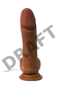 Реалистичный ротатор TOYFA RealStick Elite Mulatto, коричневый, 16 см