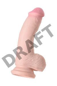 Реалистичный фаллоимитатор на присоске TOYFA RealStick Elite, TPR, телесный, 19 см