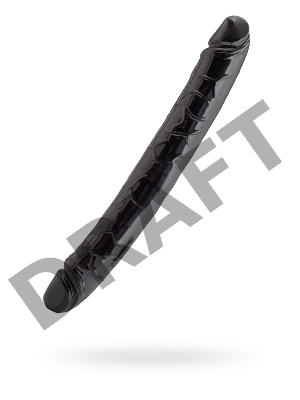 Двусторонний фаллоимитатор Black & Red by TOYFA, ПВХ, чёрный, 31 см