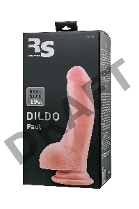 Реалистичный фаллоимитатор на присоске TOYFA RealStick Elite, TPR, телесный, 19 см