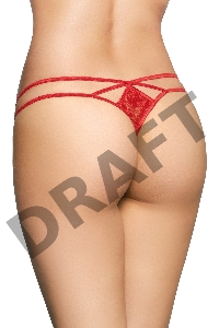 Стринги с украшением SoftLine Collection, красный, S/M
