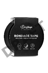 Черная лента для бондажа Easytoys Bondage Tape - 20 м.