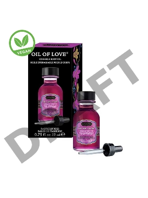 Масло для ласк с ароматом малины Oil of Love Raspberry Kiss - 22 мл.
