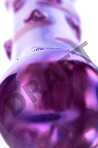 Двусторонний фаллоимитатор Sexus Glass, стекло, фиолетовый, 19,5 см