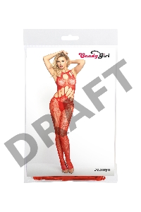 Костюм-сетка и стринги Candy Girl Jazmyn, красные, OS