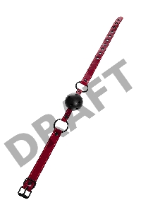 Кляп TOYFA Theatre, PU кожа, красный, 65 см