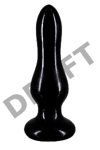 Черная анальная пробка MAGNUM 11 - 11 см.