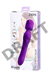Стимулятор 2 в 1 JOS Kisom, силикон, фиолетовый, 13 см