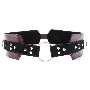 Бордовый пояс с колечками для крепления наручников Maroon Leather Belt