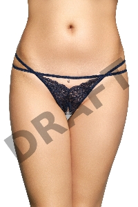 Стринги с украшением SoftLine Collection, синий, M/L
