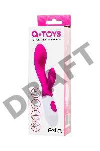 Вибратор с клиторальным стимулятором TOYFA A-Toys Fela, силикон, розовый, 20,5 см
