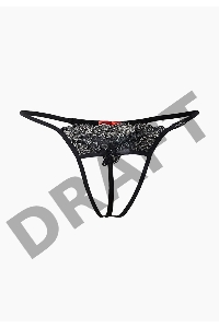 Фривольные трусики с доступом и черным кружевом (Easy to love)
